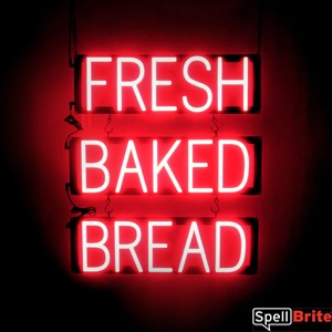 FRESH BAKED BREAD LED signs that use changeable letters to make custom signs for your bakery