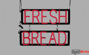 FRESH BREAD LED signage that looks like a neon sign for your bakery
