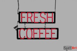 FRESH COFFEE LED signs that are an alternative to neon signs for your cafe