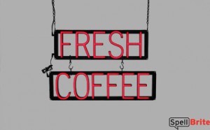 FRESH COFFEE LED signs that are an alternative to neon signs for your cafe