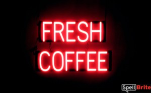 FRESH COFFEE LED lighted sign that uses interchangeable letters to make business signs for your café