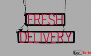 FRESH DELIVERY LED signs that look like neon signage for your restaurant