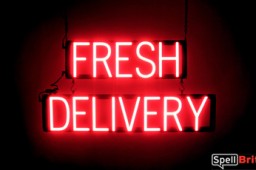 FRESH DELIVERY LED sign that looks like lighted neon signs for your restaurant