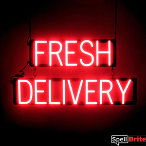 FRESH DELIVERY LED sign that looks like neon lighted signs for your business