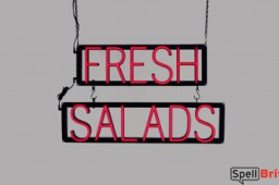 FRESH SALADS LED signs that use changeable letters to make personalized signs for your restaurant