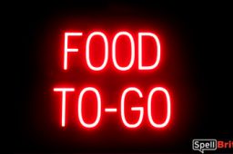 FOOD TO GO sign, featuring LED lights that look like neon FOOD TO GO signs