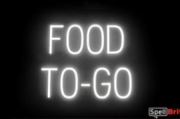 FOOD TO GO sign, featuring LED lights that look like neon FOOD TO GO signs