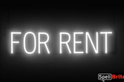 FOR RENT Sign – SpellBrite’s LED Sign Alternative to Neon FOR RENT Signs for Businesses in White