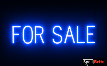 FOR SALE Sign – SpellBrite’s LED Sign Alternative to Neon FOR SALE Signs for Businesses in Blue