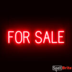 FOR SALE sign, featuring LED lights that look like neon FOR SALE signs