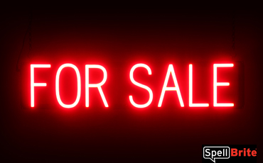 FOR SALE Sign – SpellBrite’s LED Sign Alternative to Neon FOR SALE Signs for Businesses in Red