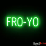 FRO YO sign, featuring LED lights that look like neon FRO YO signs
