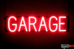 GARAGE LED signage that looks like illuminated neon signs for your home or automotive shop