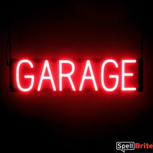 GARAGE LED signs that are an alternative to neon illuminated signs for your home or business