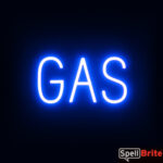 GAS sign, featuring LED lights that look like neon GAS signs