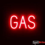 GAS sign, featuring LED lights that look like neon GAS signs