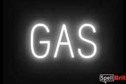 GAS sign, featuring LED lights that look like neon GAS signs