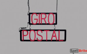GIRO POSTAL LED signs that look like neon signage for your business