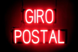 GIRO POSTAL LED lighted signs that look like neon signage for your business