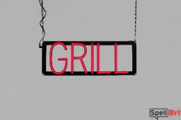 GRILL LED signs that look like a neon sign for your bar
