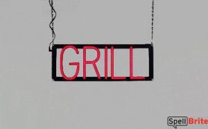 GRILL LED signs that look like a neon sign for your bar