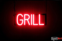 GRILL LED glowing signs that look like neon signs for your bar