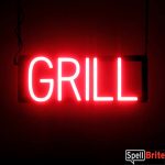 GRILL sign, featuring LED lights that look like neon GRILL signs