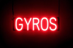 GYROS LED signage that is an alternative to illuminated neon signs for your restaurant