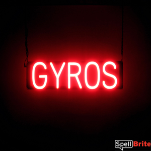 GYROS LED signage that is an alternative to illuminated neon signs for your restaurant