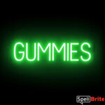 Gummies Sign – SpellBrite’s LED Sign Alternative to Neon Gummies Signs for Smoke Shops in Green