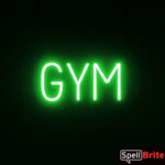 GYM sign, featuring LED lights that look like neon GYM signs