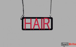 HAIR LED signs that look like a neon sign for your salon
