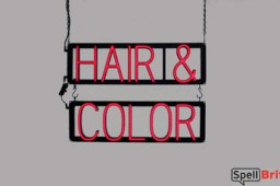 HAIR & COLOR LED signage that uses changeable letters to make custom signs for your salon