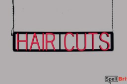 HAIR CUTS LED signage that looks like neon signs for your salon