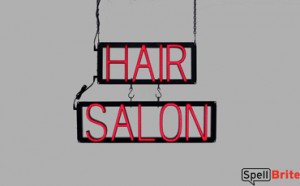 HAIR SALON LED signs that uses click-together letters to make custom signs for your shop