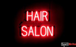 HAIR SALON LED sign that looks like neon lighted signs for your business