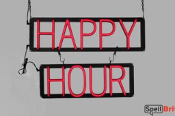 HAPPY HOUR LED sign that is an alternative to neon signs for your bar