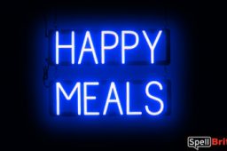 HAPPY MEALS sign, featuring LED lights that look like neon HAPPY MEALS signs