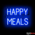 HAPPY MEALS sign, featuring LED lights that look like neon HAPPY MEALS signs