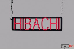 HIBACHI LED signs that look like a neon sign for your restaurant