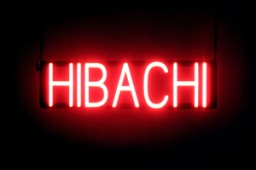 HIBACHI LED signs that look like neon glow signs for your restaurant