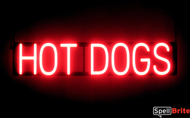 HOT DOGS LED lighted signs that uses changeable letters to make custom signs for your restaurant