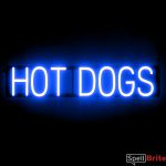 HOT DOGS sign, featuring LED lights that look like neon HOT DOG signs