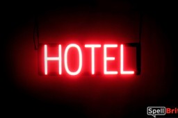 HOTEL lighted LED signs that are an alternative to neon signs for your business