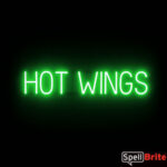 HOT WINGS sign, featuring LED lights that look like neon HOT WINGS signs