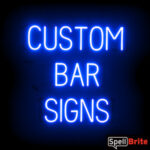 BAR sign, featuring LED lights that look like neon BAR signs