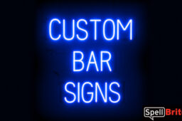 BAR sign, featuring LED lights that look like neon BAR signs