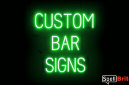 BAR sign, featuring LED lights that look like neon BAR signs