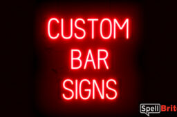 BAR sign, featuring LED lights that look like neon BAR signs