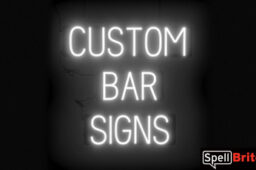 BAR sign, featuring LED lights that look like neon BAR signs
